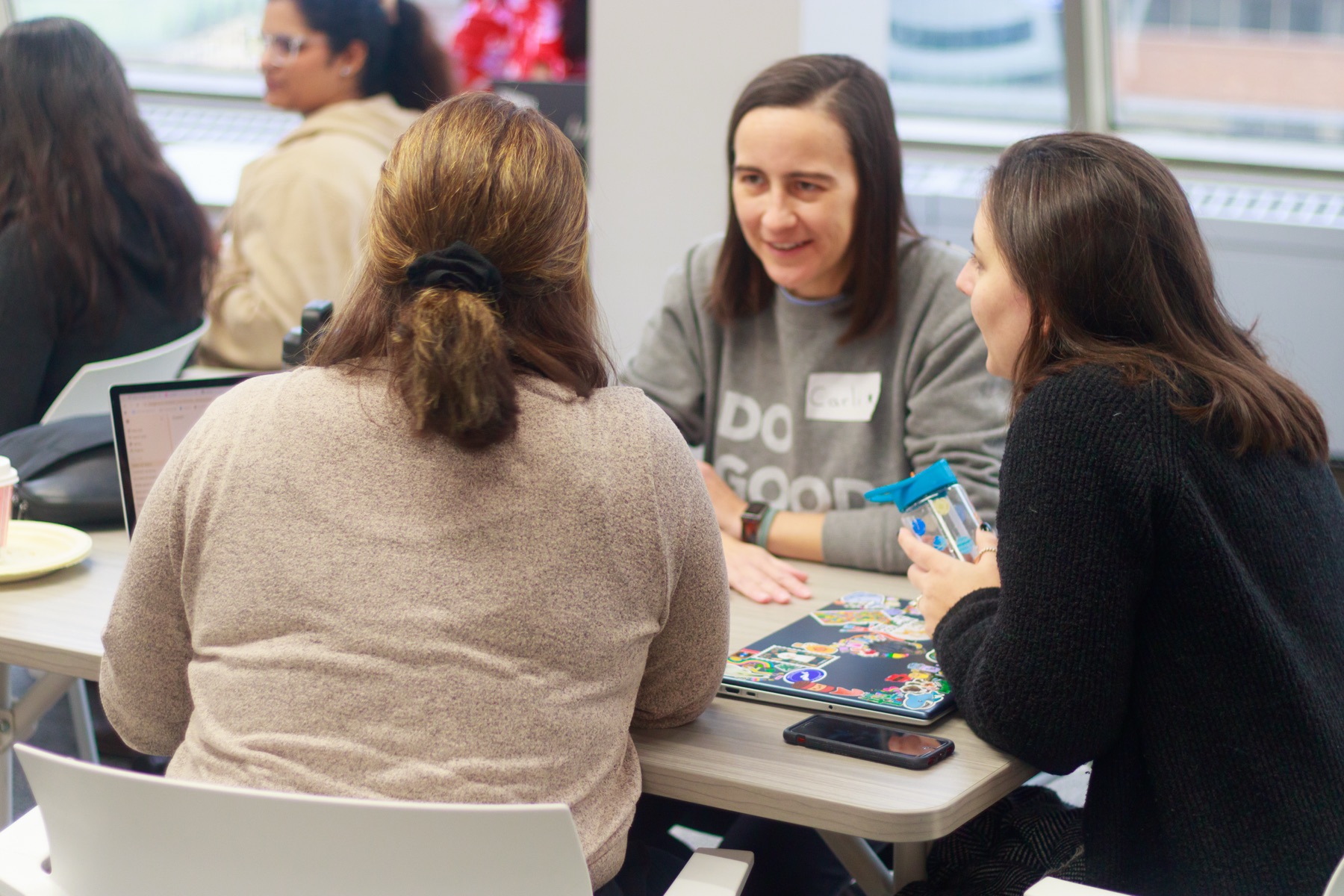 Teams building at hackathon
